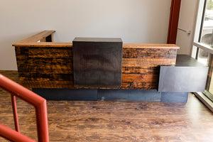 Industrial Rustic Reception Desk 1