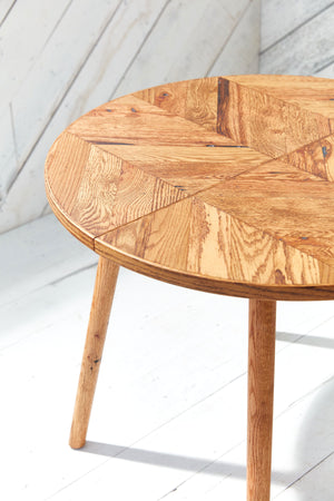 solid wood herringbone table