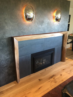 Live-edge Walnut Mantel 4