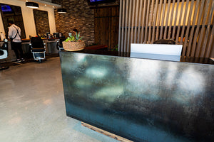 Modern Rustic Reception Desk 1