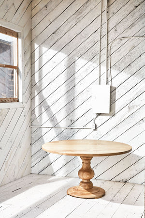 Oxford Pedestal Round Dining Table In Ash 2