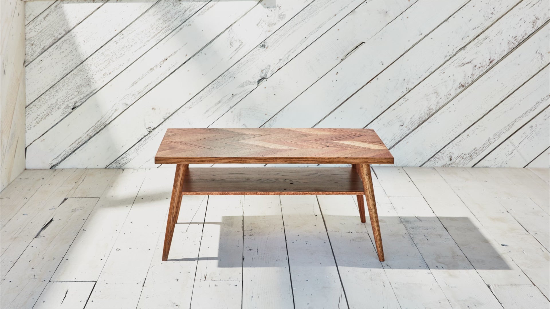 herringbone coffee table with storage
